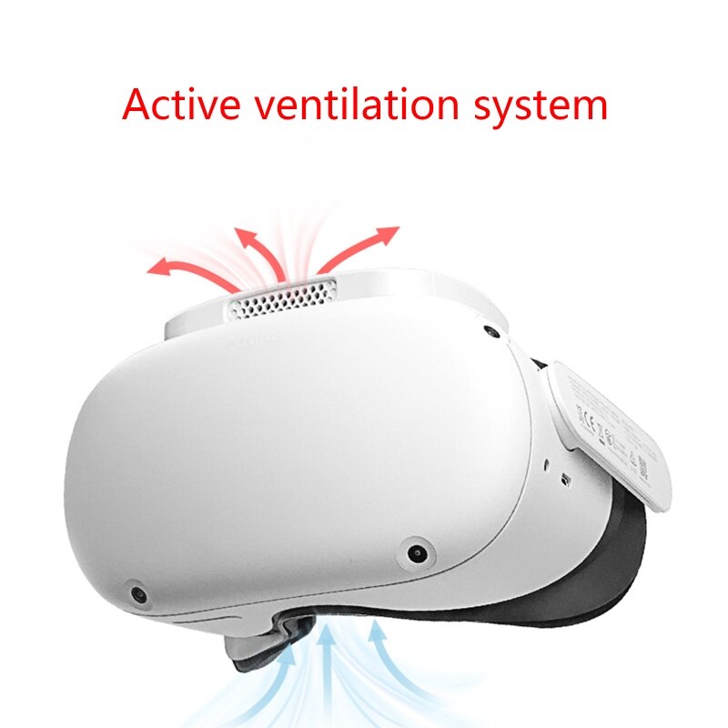 Koelventilator Vr 600Mah Luchtcirculatie Masker Compatibel Met Oculus Quest 2 Headset Traagschuim Ademende Gezicht Pads B36A