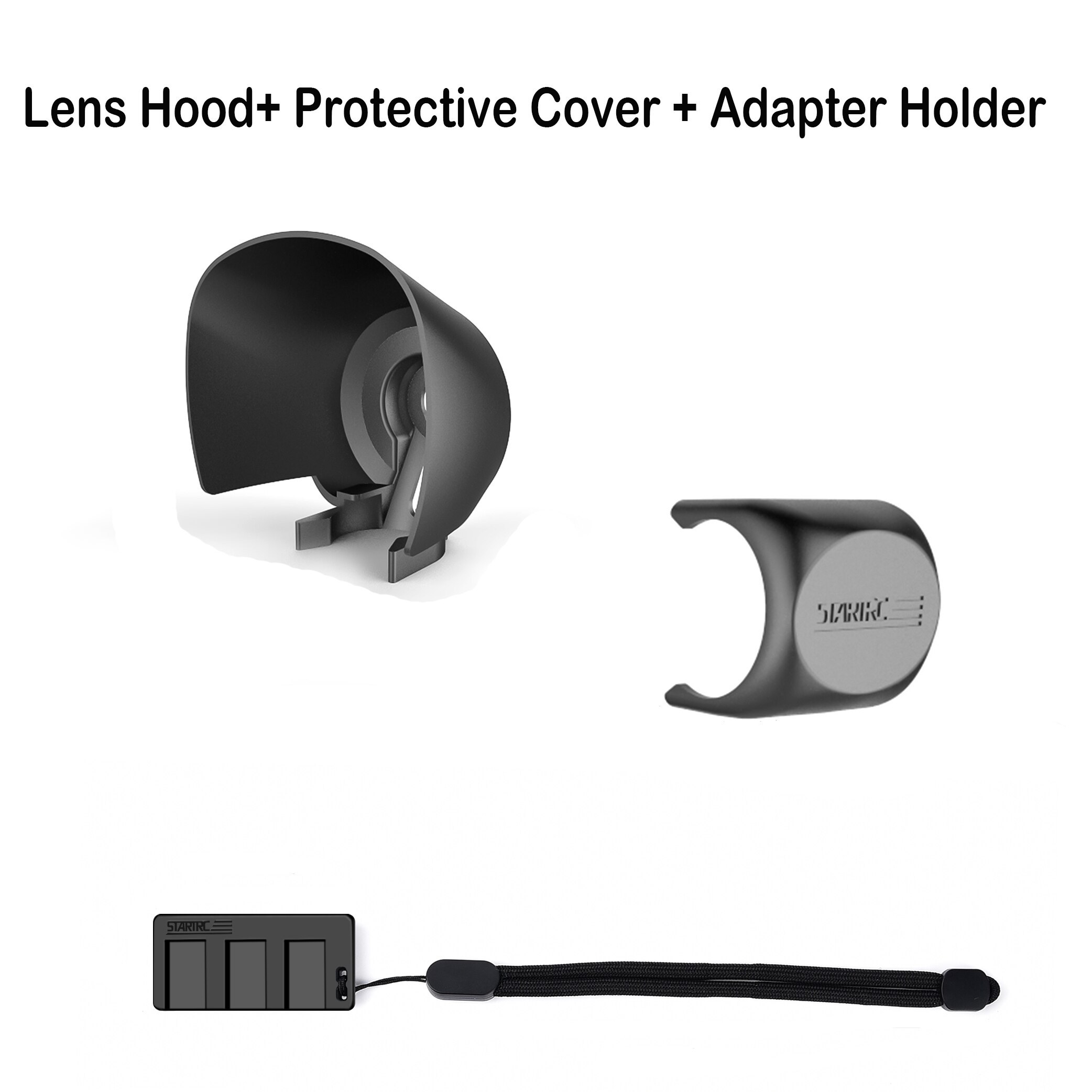 STARTRC-parasol de bolsillo para cámara Dji OSMO Pocket 2, parasol para lente de cámara, cubierta protectora, adaptador, accesorios de cardán: Grey