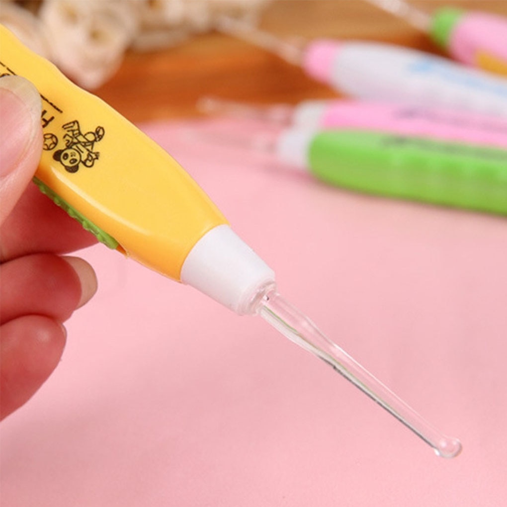 Babyverzorging Oor Lepel Licht Kind Oren Schoonmaken Met Licht Oorsmeer Lepel Graven Lichtgevende Graven Oor Cartoon Lepel