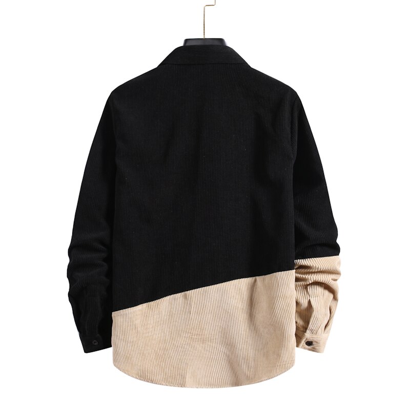 Winter lange mouwen zakelijk sociaal overhemd patchwork kleur plus size werkblouse merkkleding