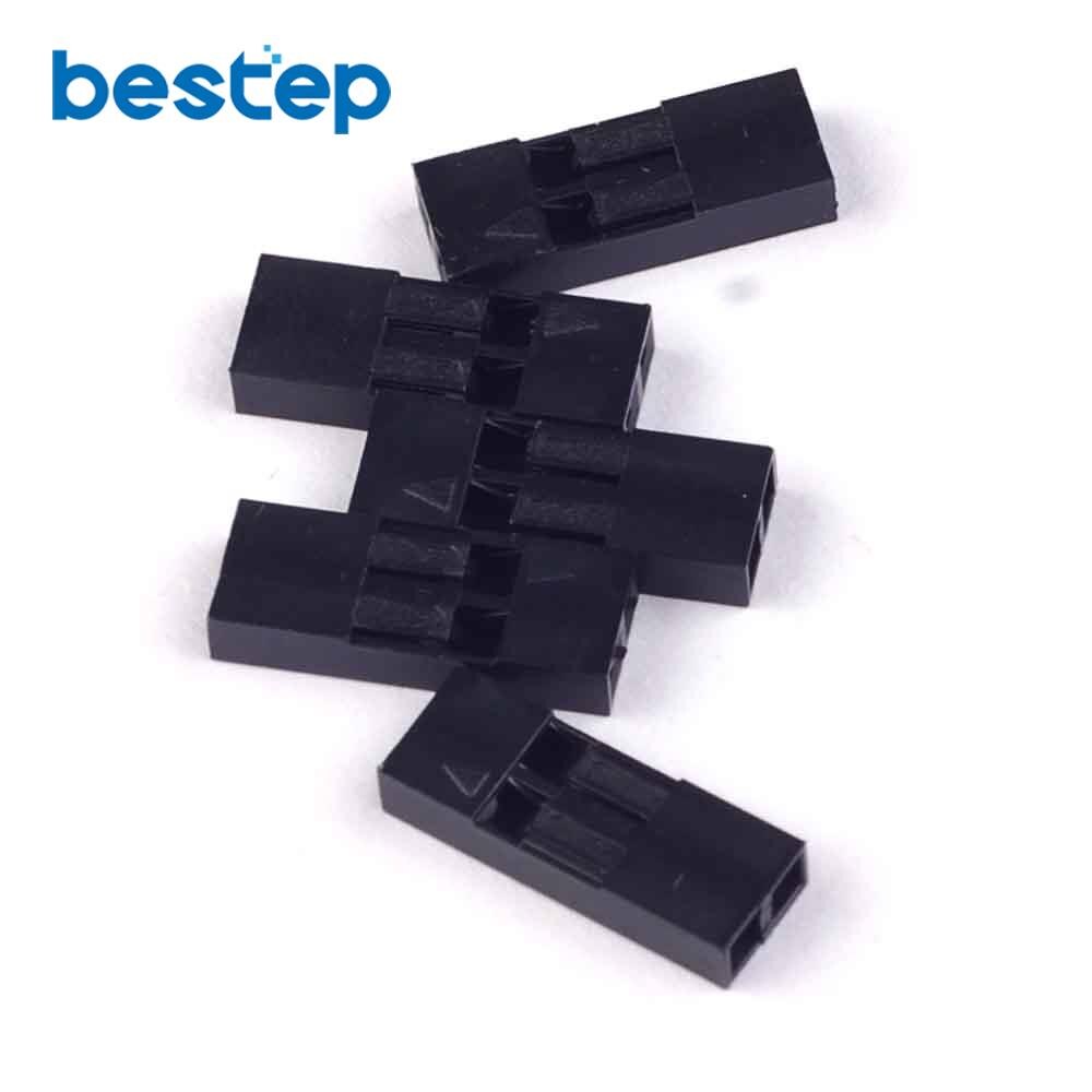 200 stk 2.54mm 2 pin 2p dupont stik dupont plast skal stik dupont jumper ledning kabel pin header