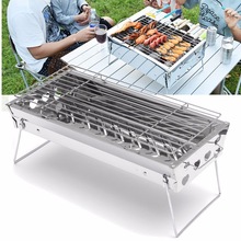 Portable BBQ Grill set BBQ Barbecue Grills Burner Oven Outdoor Garden Charcoal Barbeque Patio Party Cooking Foldable Picnic