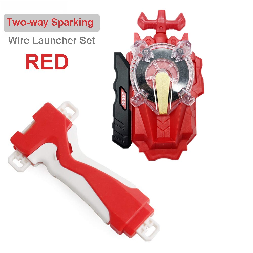 Beyblades Burst Sparking Launcher Spinner Wire Antenna giroscopio accessori giocattoli per bambini: 2-way-Set-Red