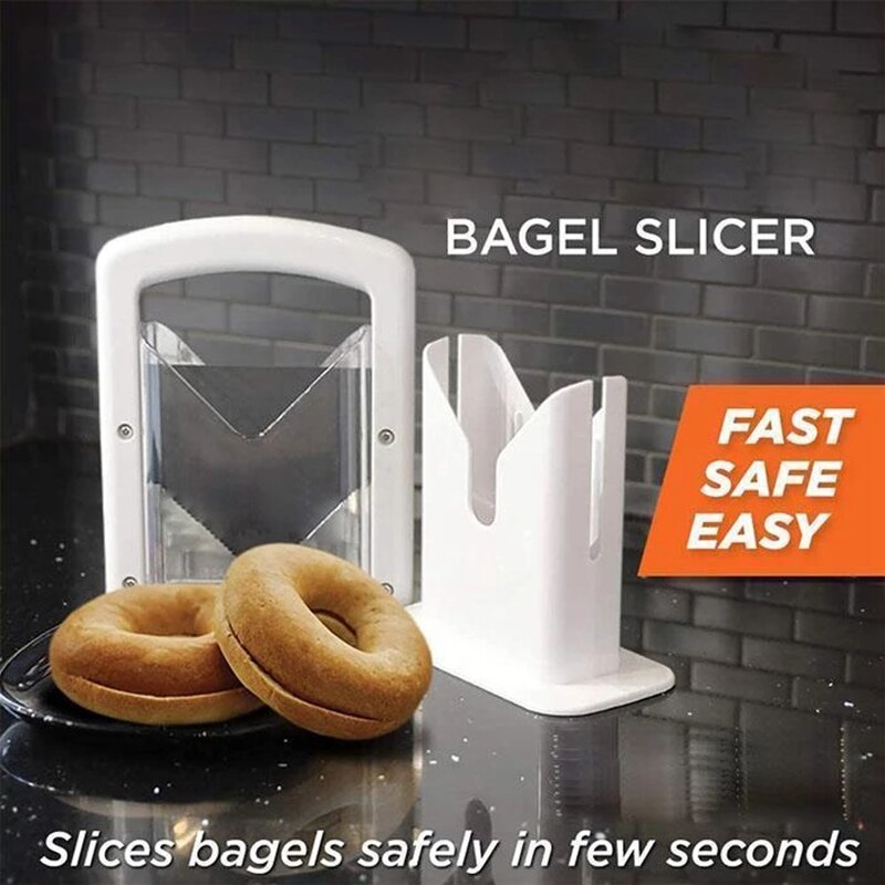Universal Bagel Guillotine Slicer Manual Bagel Bread Slicer Toast Cutter Slicing Guide Kitchen Baking Tool Gadget Kitchen Tools