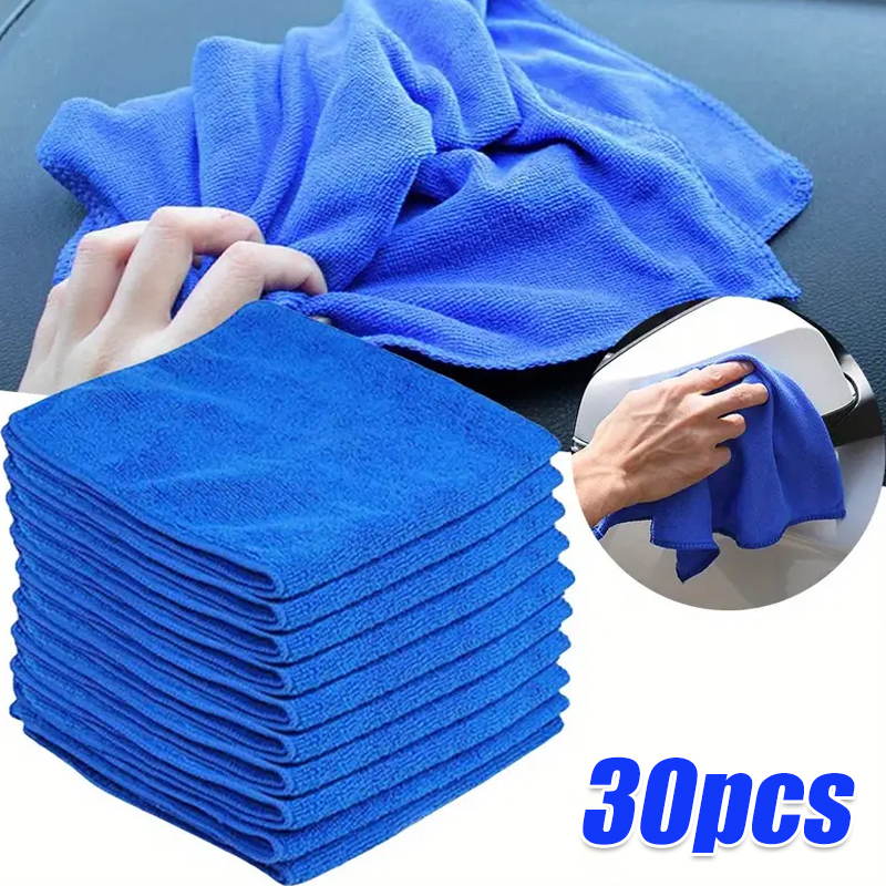 Toallas de microfibra para limpieza del hogar, paño de secado y lavado de coches, paño de pulido para detalles de automóviles, Herramientas de limpieza del hogar, 10 piezas: Oro