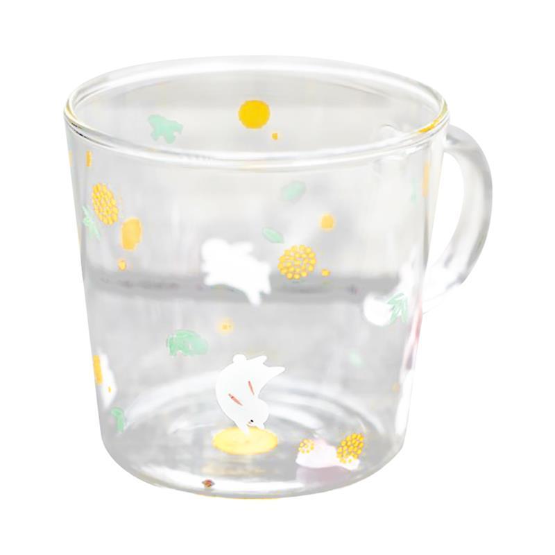 Söt tecknad kattdjur kanin innovativa ölglas värmebeständigt sakura glas te mugg kaffe kopp morgon mjölk juice glas: 6