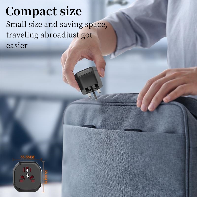 LDNIO Adaptateur de voyage universel EU UK US AU, prise de conversion, prise américaine vers prise universelle européenne,adaptateur prise us eu