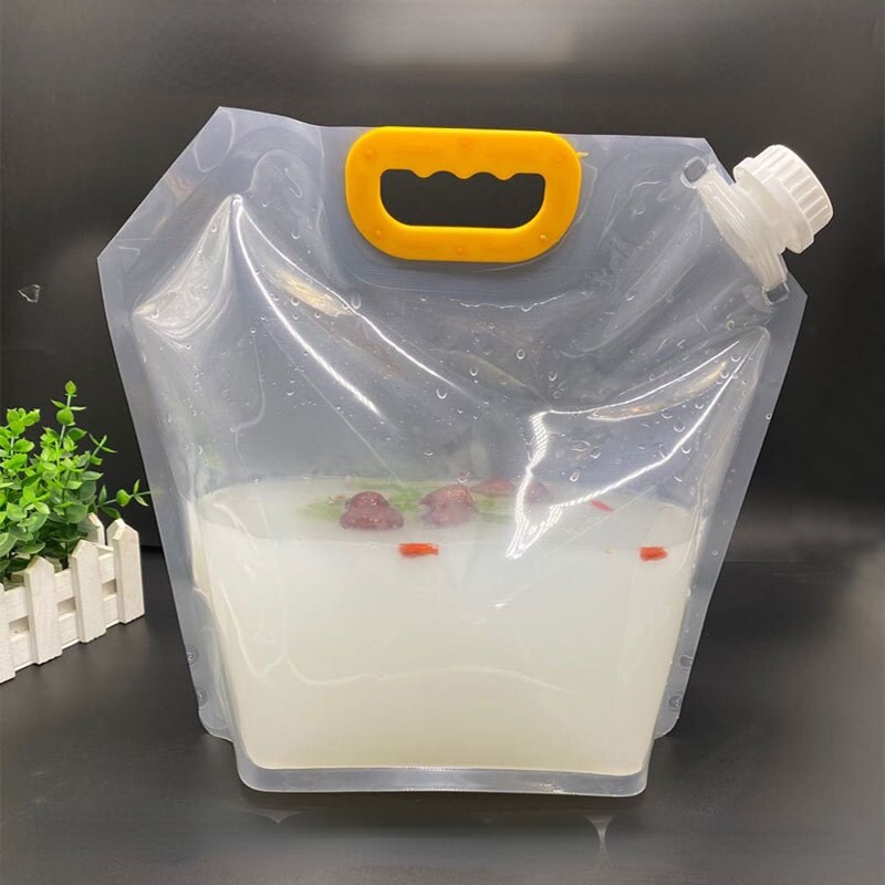 1-3L Faltbare Bier Tasche Transparent Stand-Up Kunststoff Saft Milch Verpackung Bag Outdoor Camping Wandern Tragbare Wasser Taschen