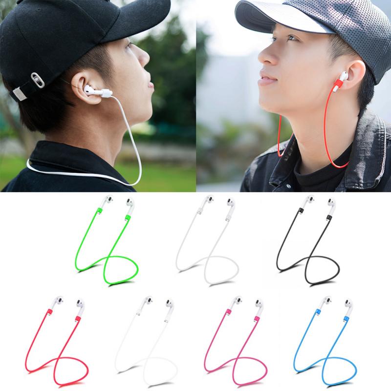 1PC For AirPods Silicone Anti-lost Neck Strap Wireless Earphone String Rope Headphone Cord Earphone Accessories