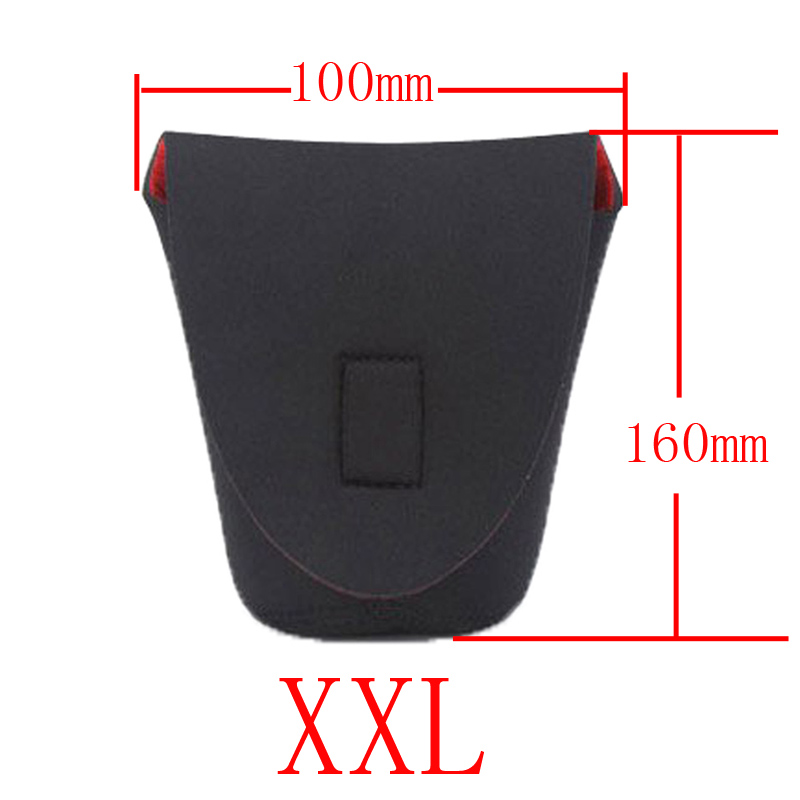 1pcs S M L XL XXL Neoprene waterproof Soft Camera Lens Pouch bag Case Size: plum
