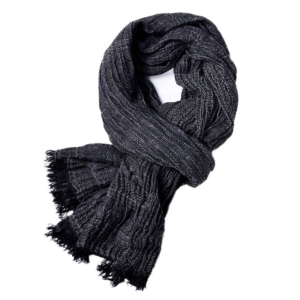 Sciarpa invernale da uomo di marca maschile calda morbida nappa Bufanda casuale cotone lino increspato sciarpe da uomo scialle nero Marina Militare uomo sciarpe