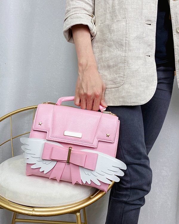 mignon Lolita ailes arc Pu fille sac à bandoulière sac à main bandoulière Messenger sac femmes Bat sac Bolsa sac fourre-tout
