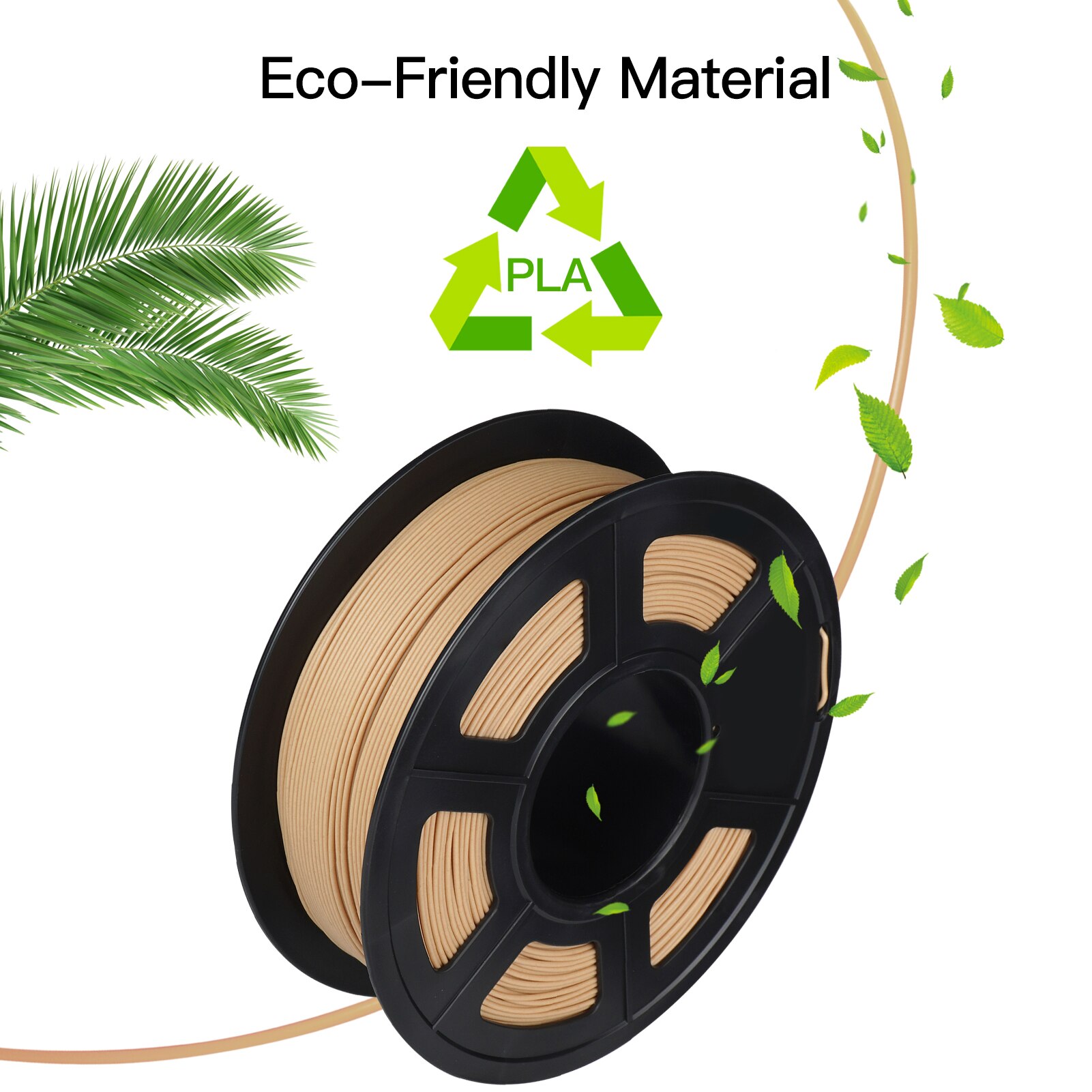 SUNLU Wood 3D Printer Filament PLA Filament 1.75mm Dimensional Accuracy +/- 0.02mm 1kg(2.2lbs) Spool