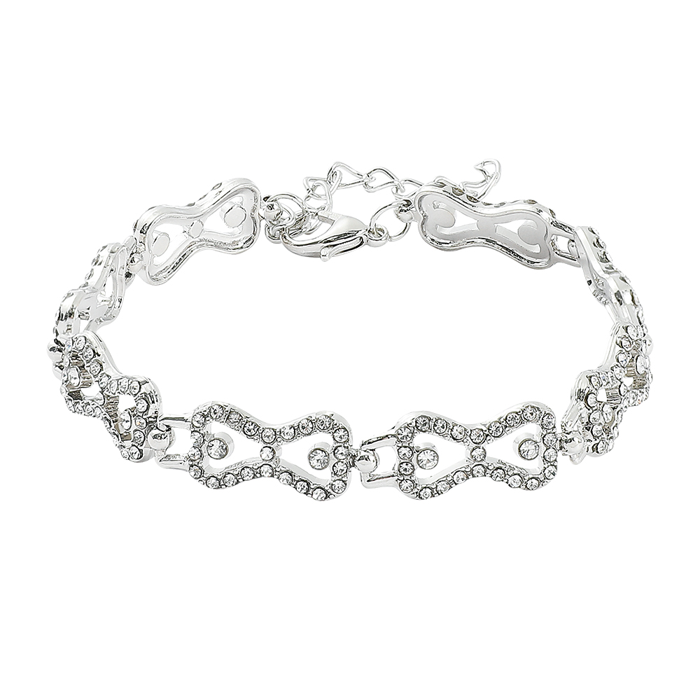 The Vampire Diaries Klaus Caroline Forbes Bracelet Rhinestone Crystal Bow Shine For Gril Jewelry