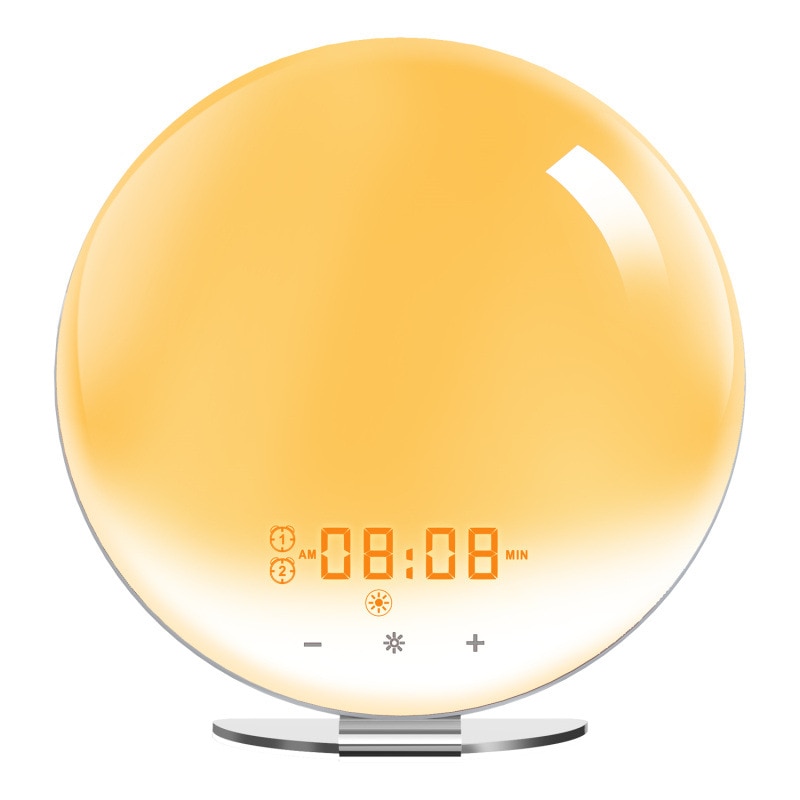 Wake Up Light Alarm Clock Sunrise Alarm Clock FM Clock Radio Touch Control Bedroom Digital Clock Ideal for