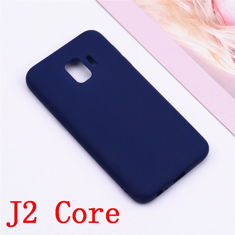 Soft Case For Samsung J2 Core Case Silicone Back Cover Phone Case For Samsung Galaxy J2 Core Case SM-J260F J260F J260 TPU Cover: Dark Blue