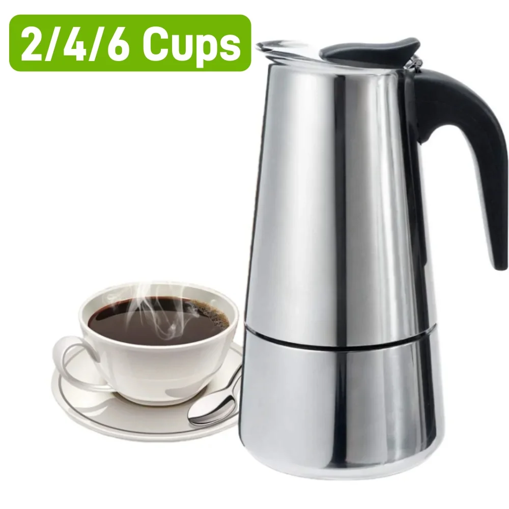 Italiaanse Moka Pot 6 Kopjes Klassiek met Houten Handvat Mode Achtkantige Espressomaker Koffie voor kopen vanaf een prijs van 50