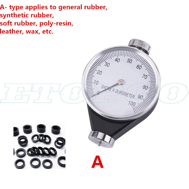 Digital 100HD 100HA 100HC Durometer Shore Rubber hardness tester LCD Display Tire Durometer Analog Hardness Meter: dial shore A