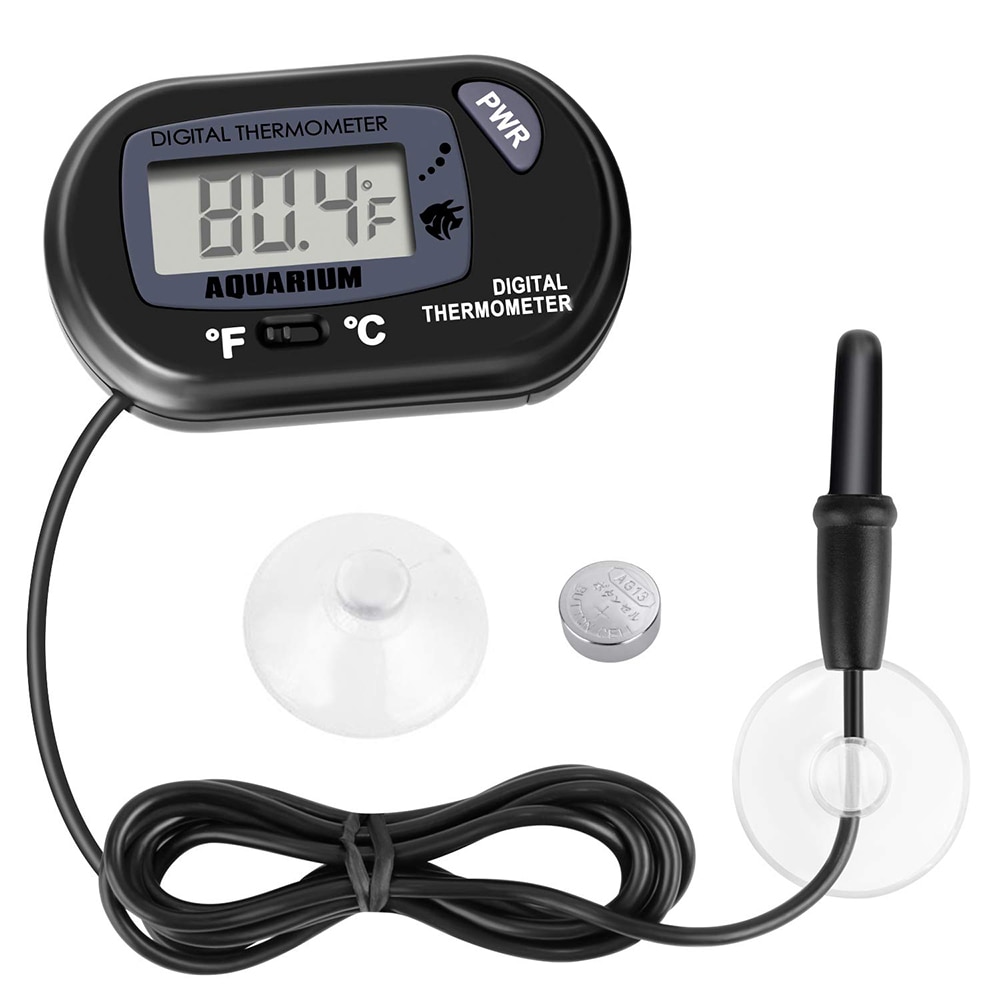 NICREW termometro acuario termómetro para acuario Sensor de pantalla LCD Digital con cable para pecera accesorios termómetro para acuario