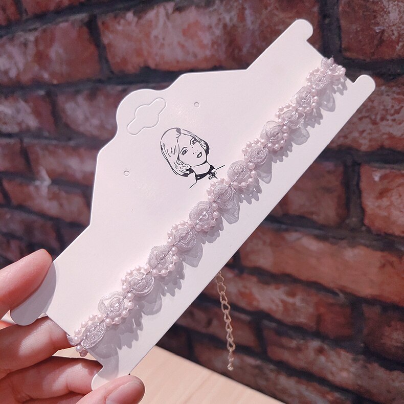 Collana in pizzo con ricamo da sposa moda donna super fata fiore catene clavicola girocollo ragazza studentessa Jk gonna collo collo catena: xl-1253