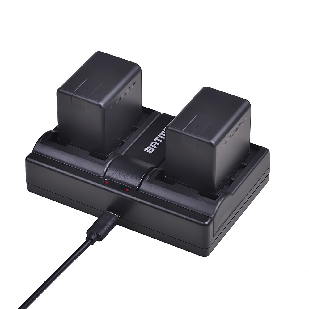 2Pcs 3900mAh VW-VBT380 VBT380 VW-VBT190 Batterie + USB Dual Ladegerät für Panasonic HC-V720, HC-V727, HC-V730, HC-V750, HC-V760, HC-V770: 2Pcs set