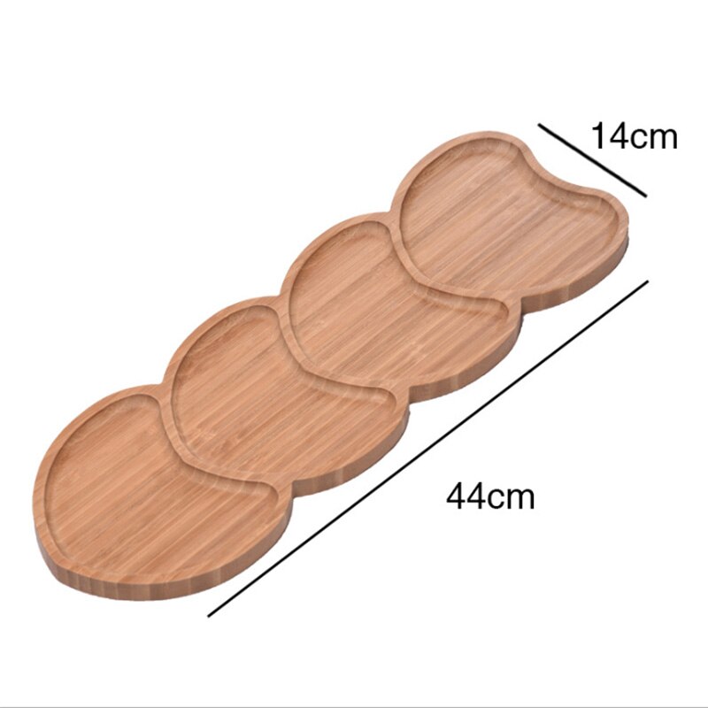 Japanese Style Bamboo Grid Plate Wood Fruit Dessert Bread Cake Plate Bowl complementary Food Plate Barbecue Plate: F