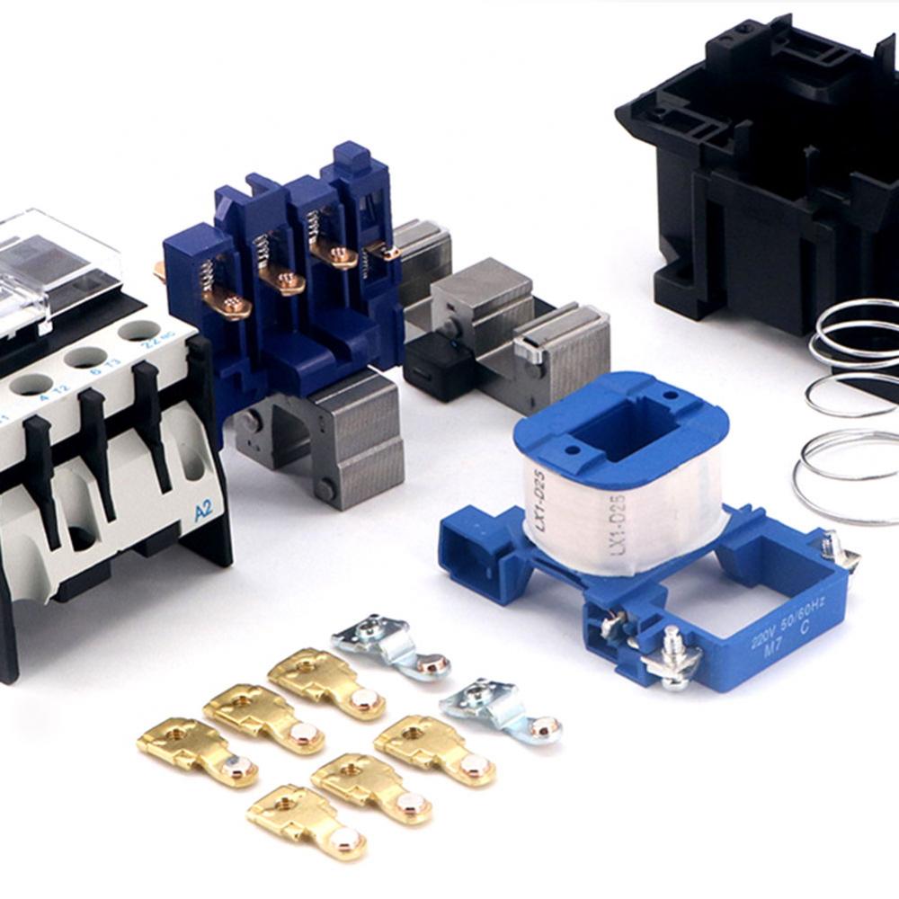 CJX2-2510 Duurzaam Elektromagnetische Schakelaar 3 Fase 3-Pole Zilver Contact 24-380V 50/60Hz Din rail Gemonteerd Relais Ac Schakelaar