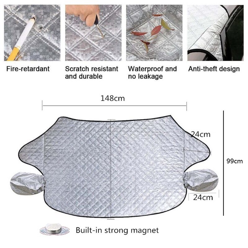 Automobile Front Windshield Snow Shield Folding Sun Shield Front Window Shield netic Snow Shield Snow Shield Plus 2 Reversing