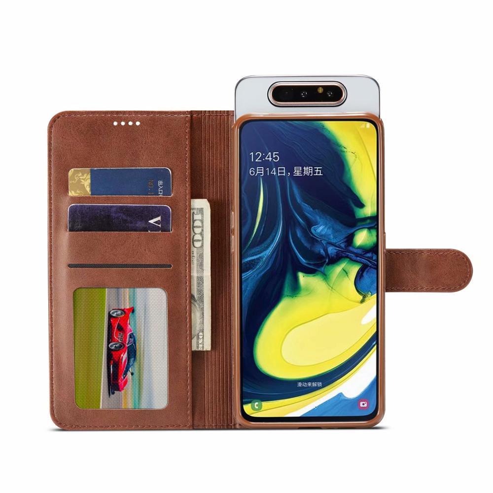 Funda para Samsung Galaxy A80 Funda tapa libro billetera de cuero Funda Vintage magnética protectora Funda para Samsung A80 A90 Etui