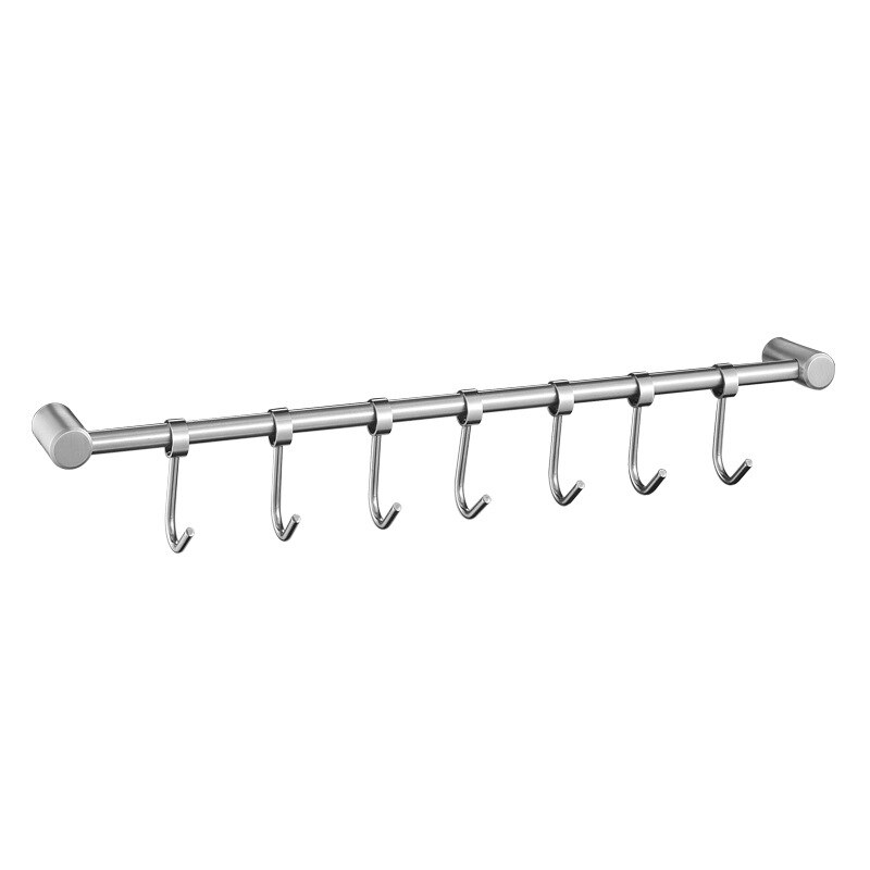 lulalula 2 Stks Keukengerei Hanger Zelfklevende Wandhaken Rack Keuken Rail met 6 Haken 360 Roterende Gebruiksvoorwerpen Rekken Wandmontage Keukengerei