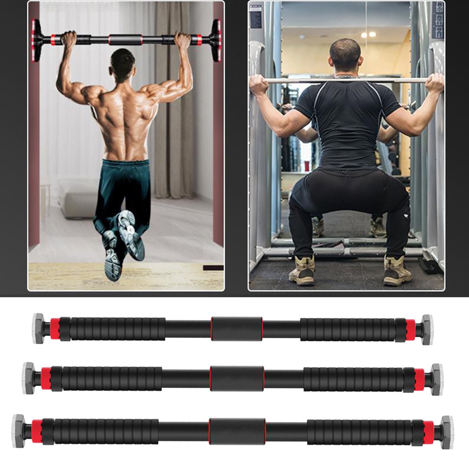 Pull Up Bar for Doorway, Chin Up Bar No Screw Install, Upper Body Strength Workout Bar, Exercise Fitness Workout Bar Adjustable
