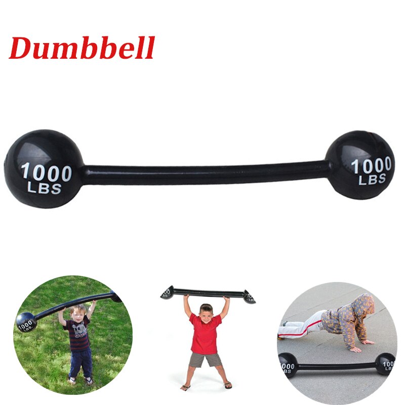 Kids PVC Thickened Inflatable Barbell Fitness Toys Baby Fitness Dumbbell Parent-Children Interactive Sports Toy Party Decor Tool