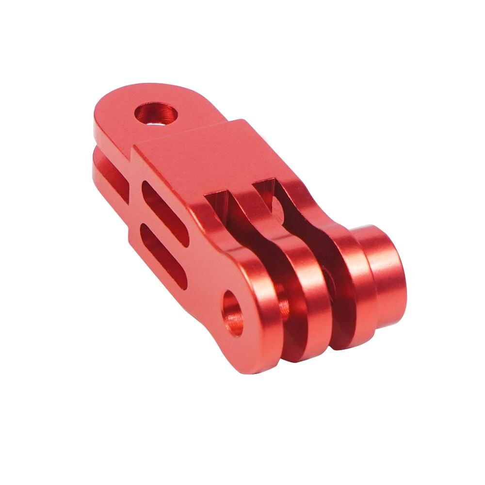 Adaptador de montaje de brazo pivotante ajustable de aluminio CNC para GoPro Hero 8, 7, 6, 5, 4, DJI, OSMO Action, SJCAM, YI, Eken: Red long adapter