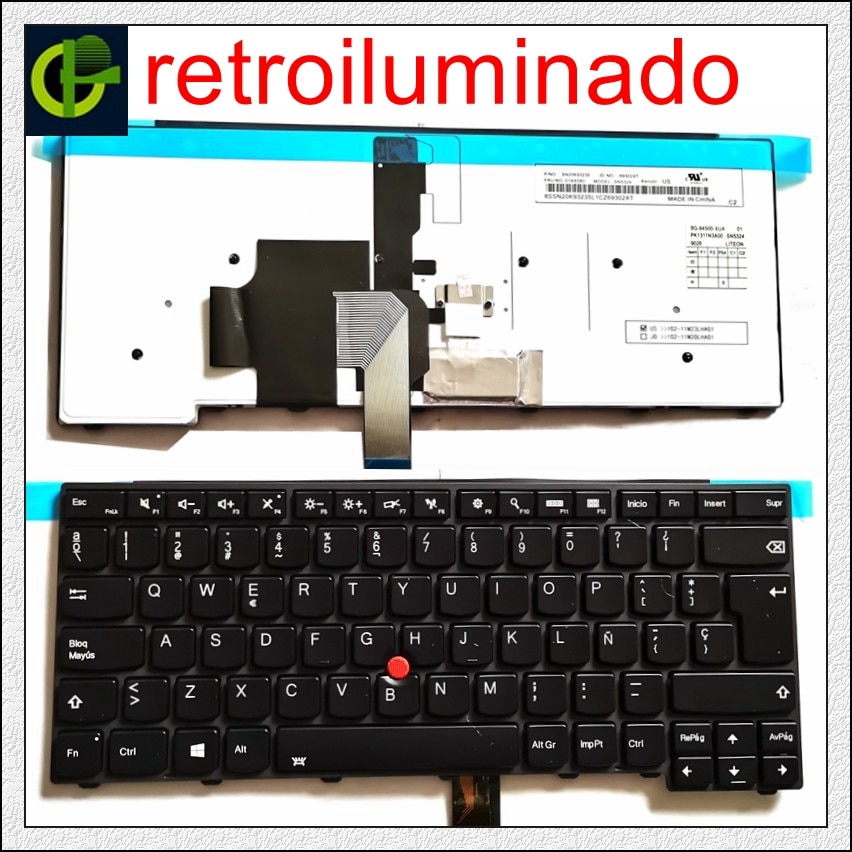 Spanish Backlit Keyboard for lenovo ThinkPad L440 L450 L460 L470 T431S T440 T440P T440S T450 T450S e440 e431S T460 SP Latin LA