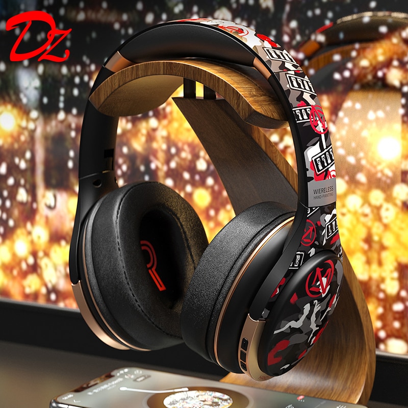 Hand Drawn Style Comfortable Wireless Headset Bluetooth Earphone Power Bass Headphone