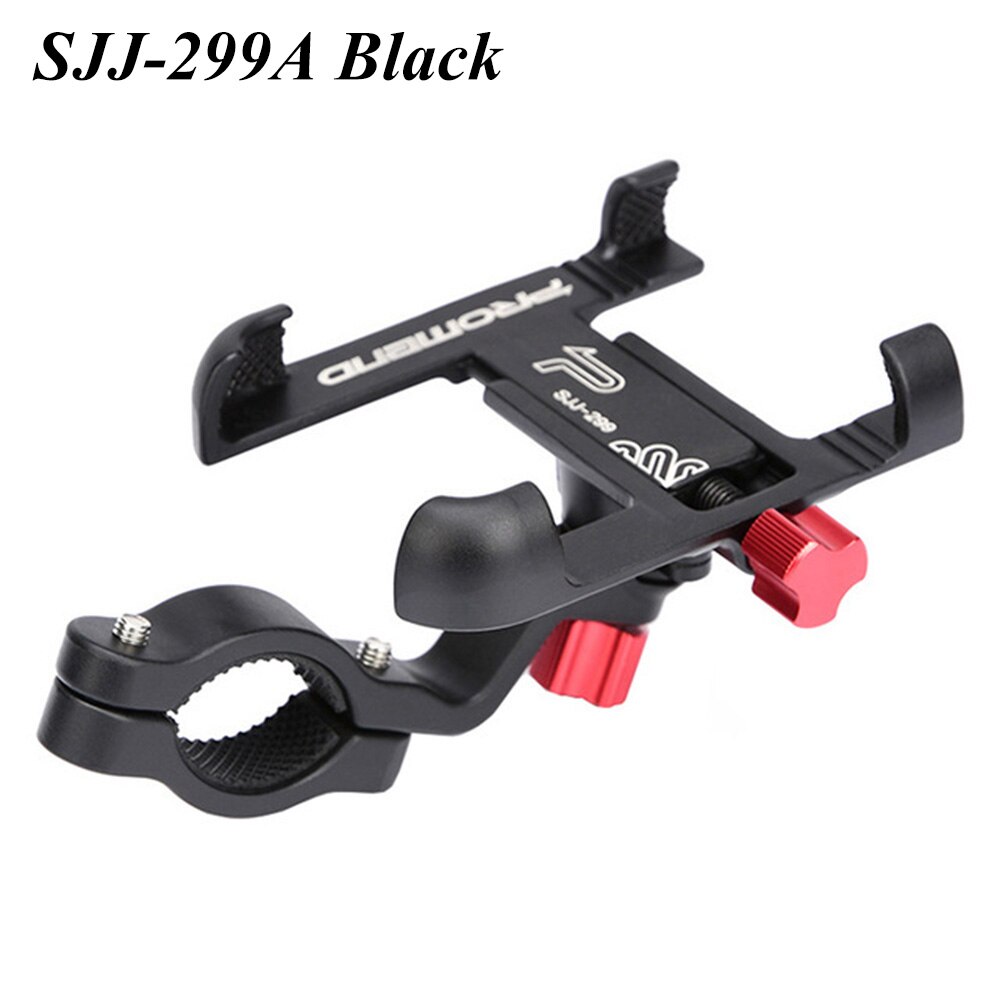 Promend 360 roterbar sykkel mobiltelefon holder aluminium justerbar sykkel holder glidende mtb telefon montere stativ sykkelbrakett: Sjj -299a svart