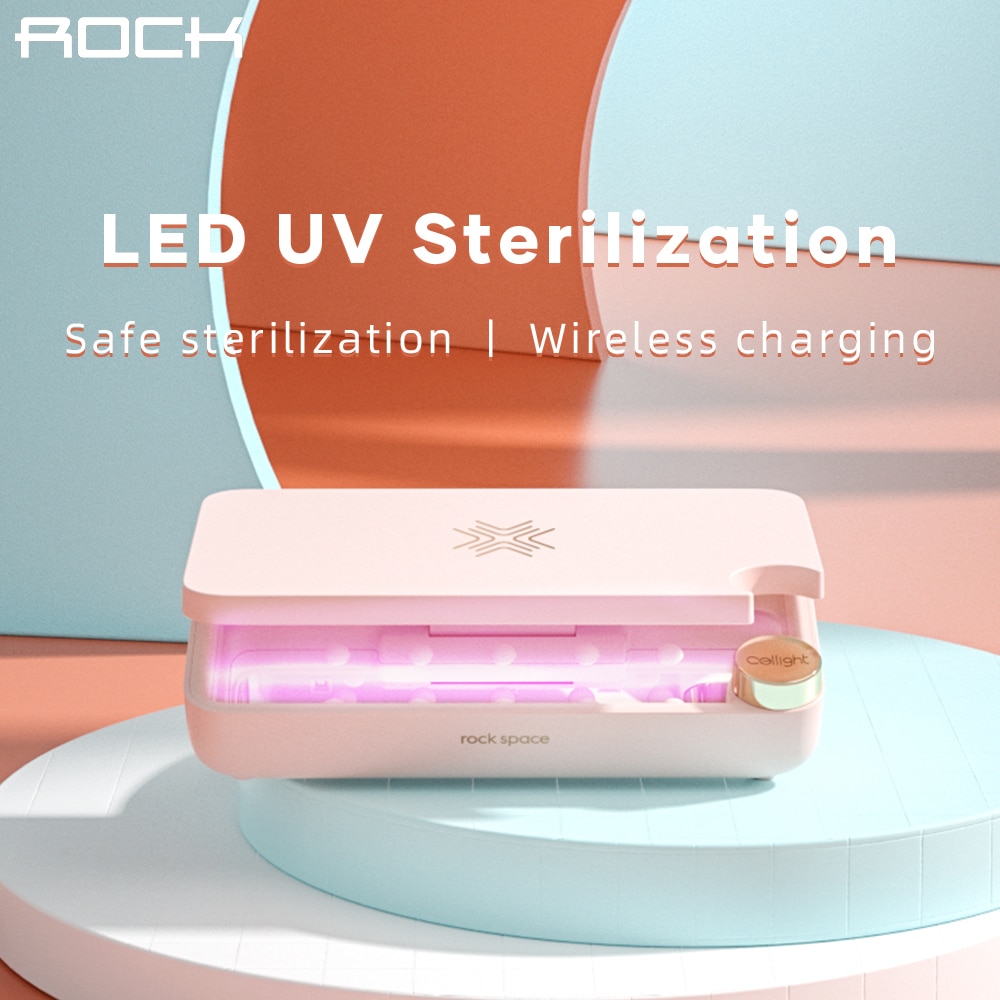 Rock 10W Uv Desinfectie Doos Telefoon Sterilisator Multifunctionele Ultraviolet Disinfector Met Draadloze Lading Voor Telefoon Masker Hygien