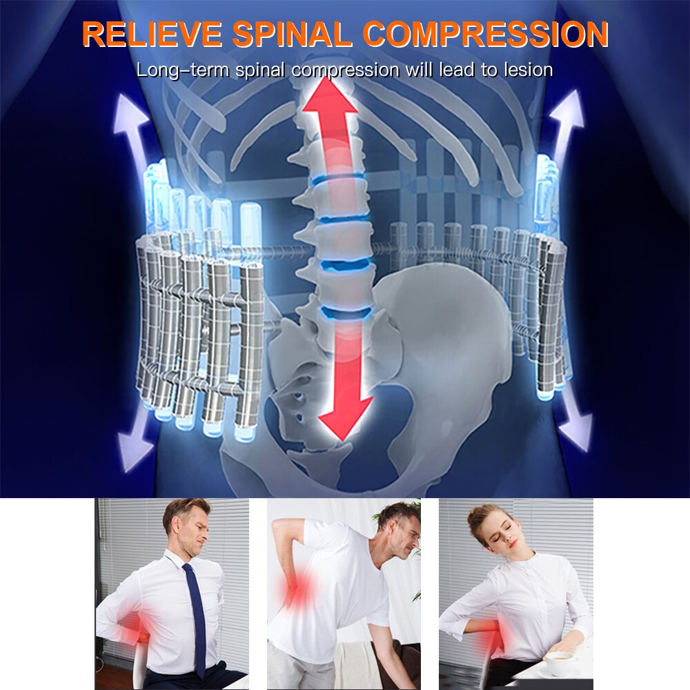 Taille Luft Traktion Klammer Gürtel Wirbelsäule lenden Unterstützung Zurück Linderung Gürtel Backach Schmerzen Freisetzung Massagegerät unisex Physio Dekompression