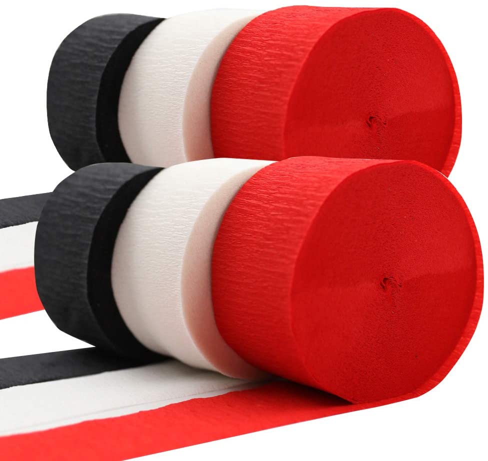 6 Rolls Crepe Paper Streamer Rolls Hanging Party Decor Eid Mubarak Ramadan Decor Weddiing Birtthday Party Backdrop Streamer: NO.8 6Rolls