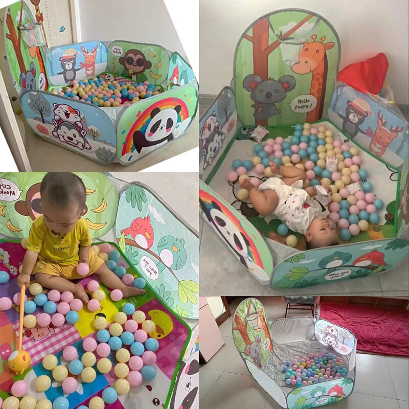 Box portatile da 1.2M per bambini Baby Kids tenda Bebe Balls Pit Ocean Balls Pool Cartoon Park Camping Dry Pool regalo di natale