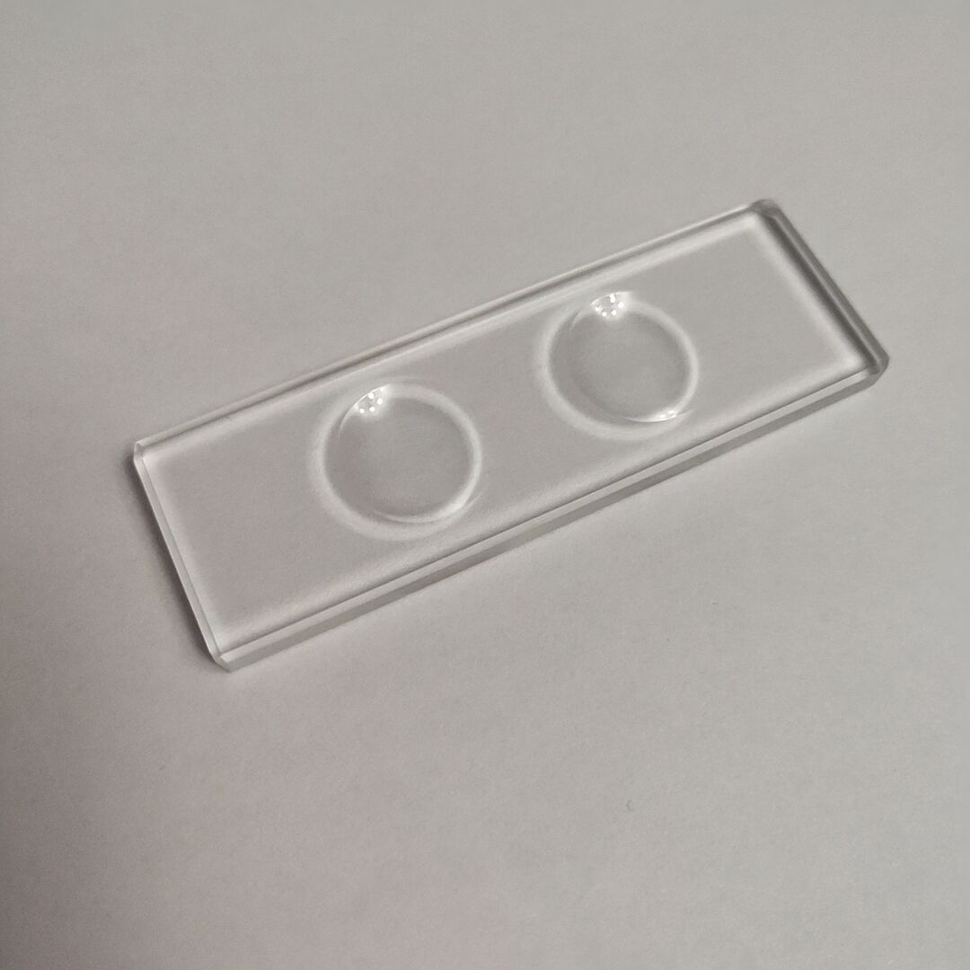 Lames de Microscope à cavité Concave multi-circulaire 5MM 3MM épaisseur verre optique poli givré Surface de puits en option