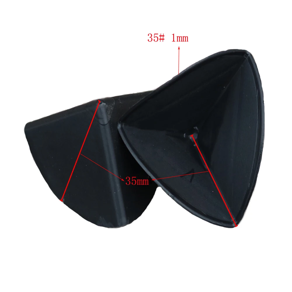 100PCS/lot Black Plastic Anti-collision Triangle Corner Protector Cap For Express Carton Box Corner Guards 35mm 50mm 60mm 80mm: black