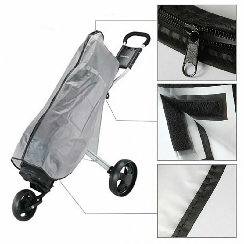 Antistatic Golf Rain Cover Shield Transparent Waterproof Dustproof Zipper Supplies Rod Protector Accessories PVC Bag Rainproof