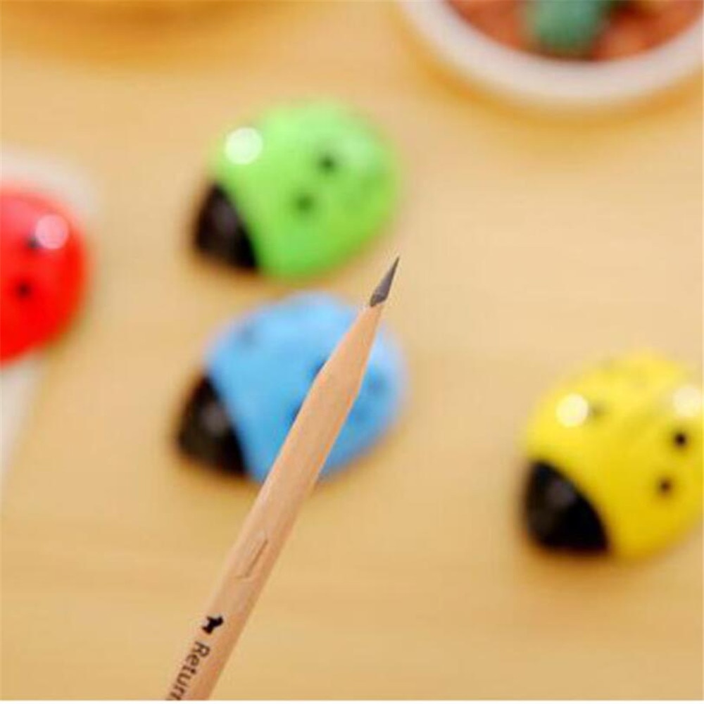 Seven star ladybug pencil sharper Little Girl & Boy manual sharpener for kids Stationary Office School supplies Y