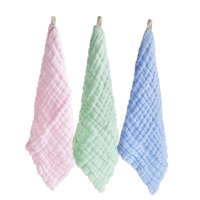 Huishoudelijke kinderen wassen kleine handdoek katoenen garen doekjes zakdoek kinderen kleine vierkante handdoek speeksel handdoeken