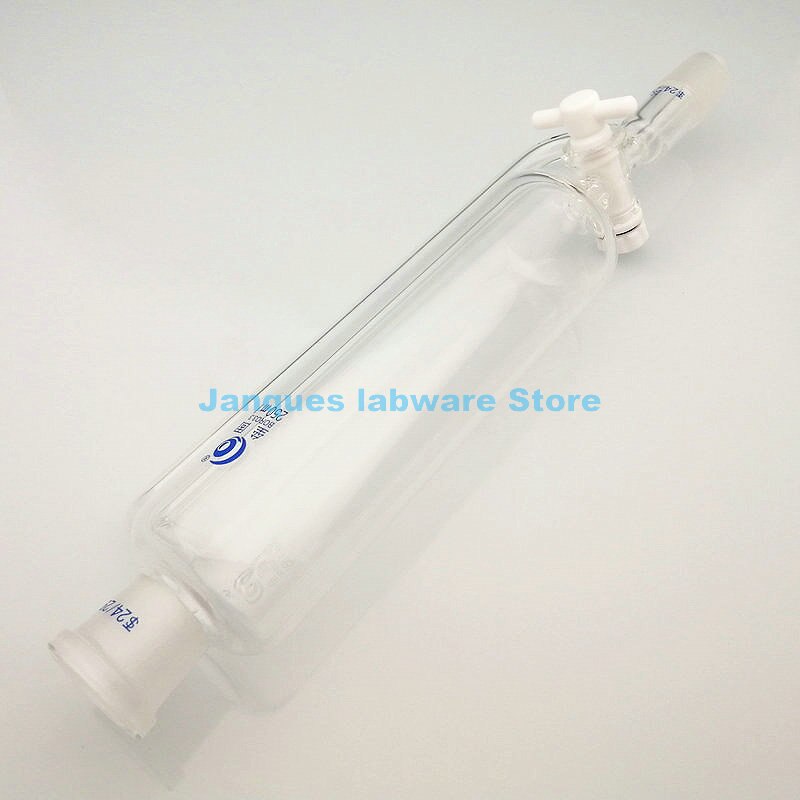 1Pcs 250Ml Constante Druk Scheitrechter Met Ptfe Zuiger, gezamenlijke 24X24 # Trechter Voor Lab Extractie Experimenten