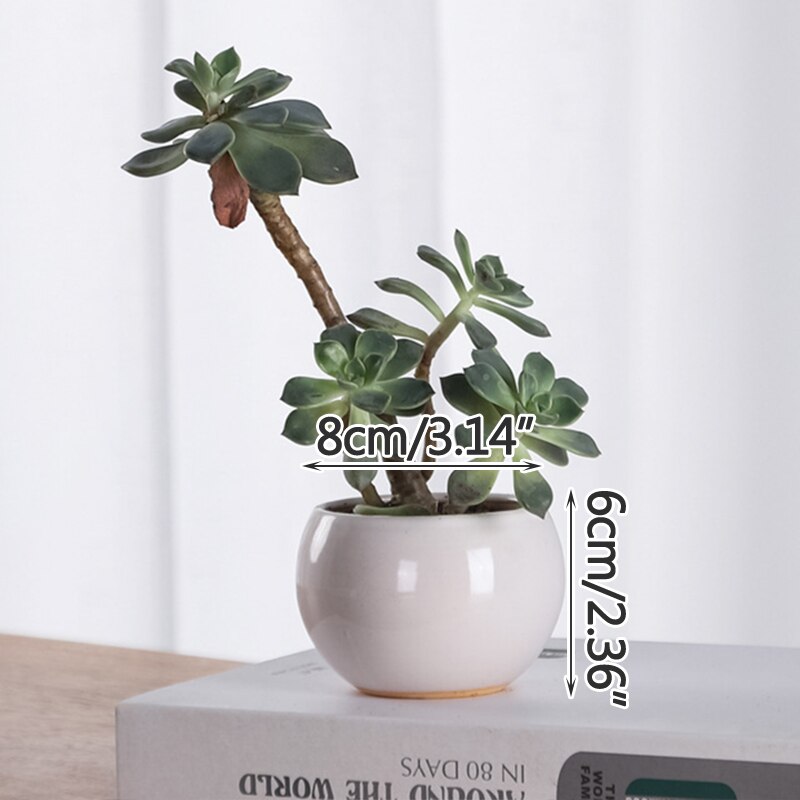 Koreańskie Macarons świeże ceramiczne sukulenty garnki zielone rośliny z otworami małe doniczkowe rośliny kreatywne kryty dekoracja biurka: E