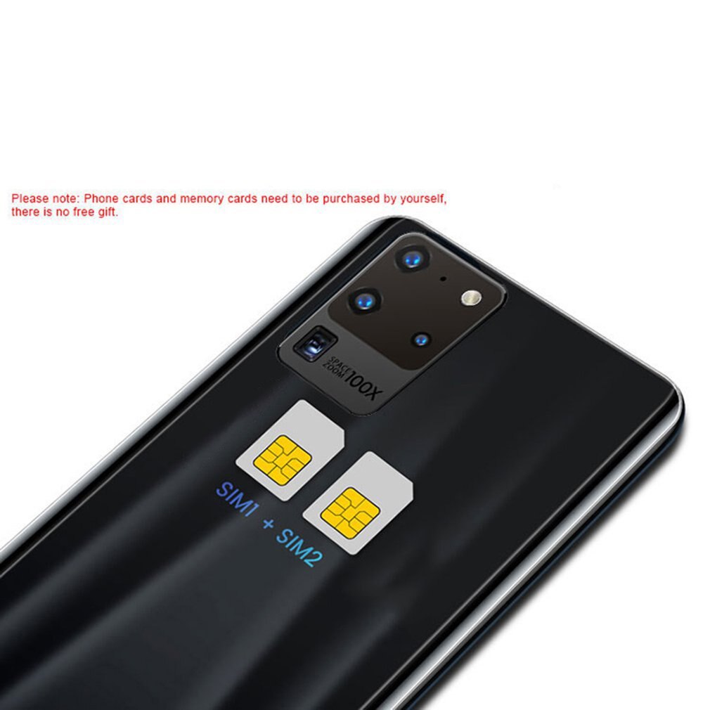 S20 Profi Smartphone 5,8 Zoll Bildschirm Smartphone 512M + 4G Android Smartphone 3D Glas Überzogene Zurück Abdeckung Schwarz