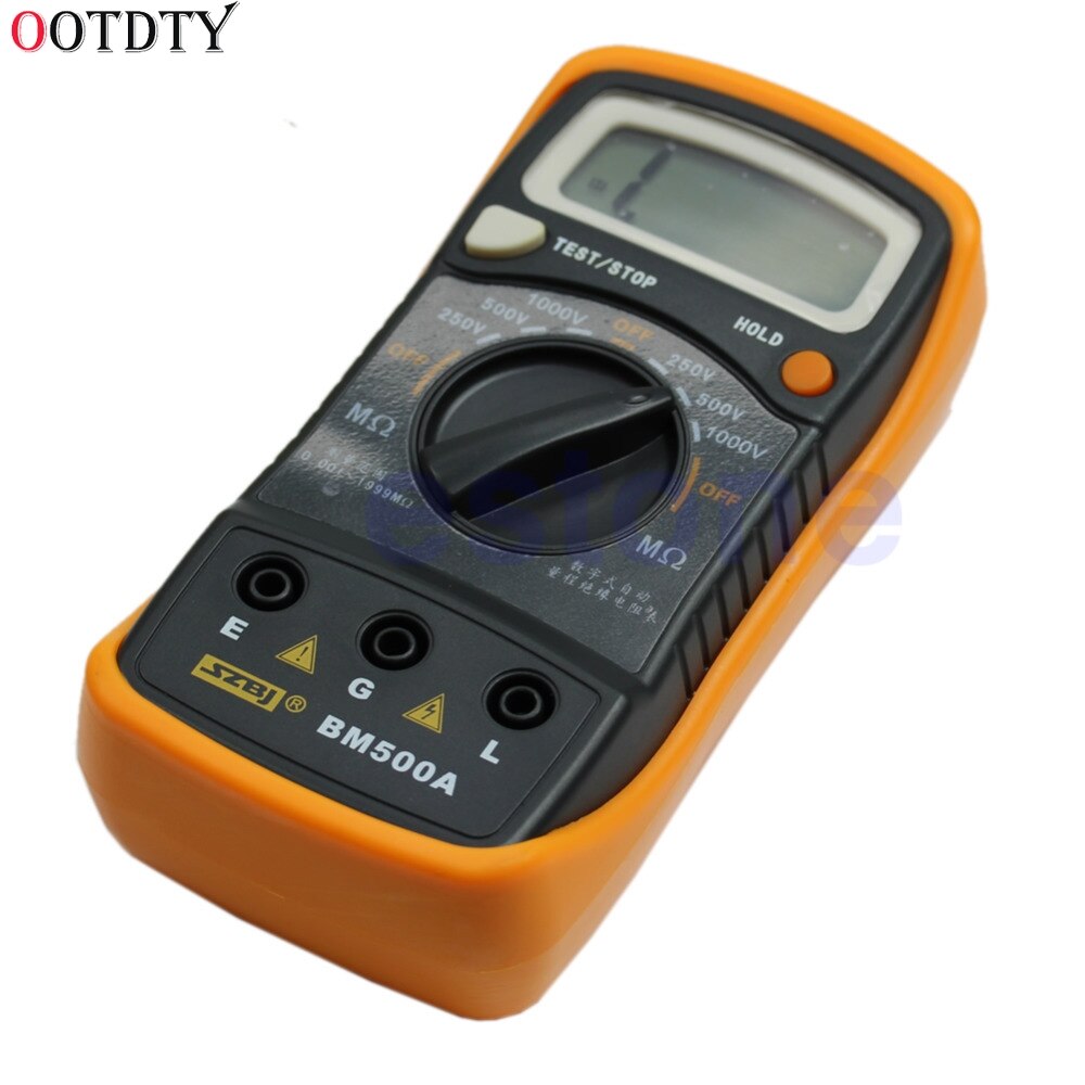 Probador De Resistencia NikouMX BM500A 1000V LCD Medidor De Resistencia Nikoumx Bm500a 1000v Lcd Medidor De Resistencia Aislamiento