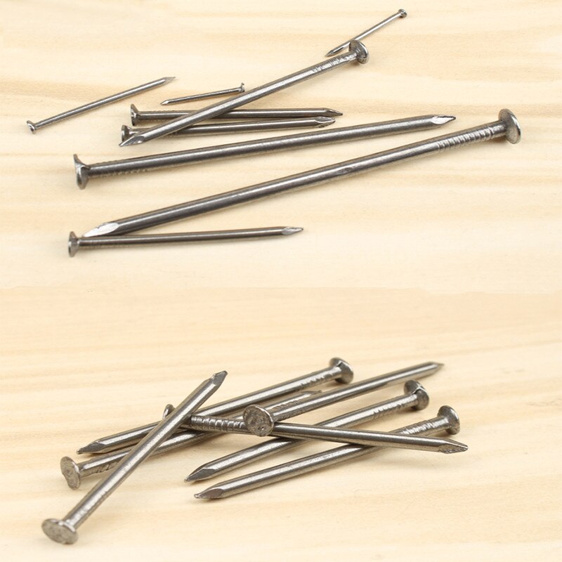 16-100mm Woodworking Nails Household Round Handmade Wall Nails DIY Hardware Tools Fine Iron Nails Long Solid Wood Board